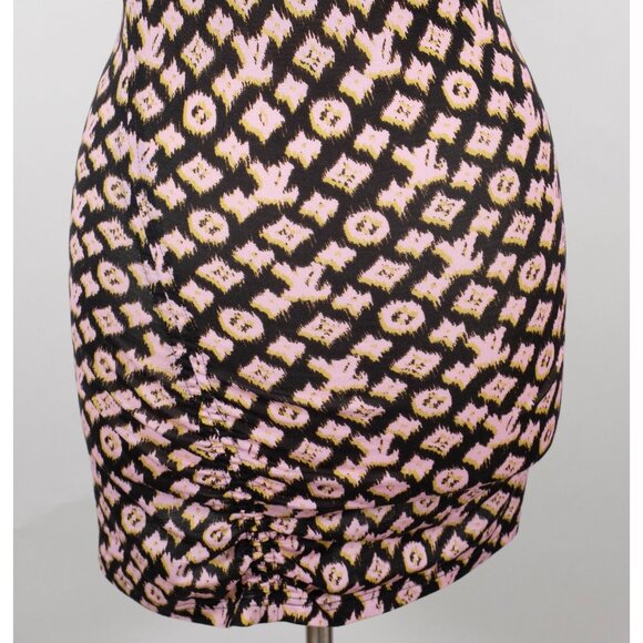Louis Vuitton by Marc Jacobs dress top sz S stretch LV monogram bodycon pink - Picture 12 of 16